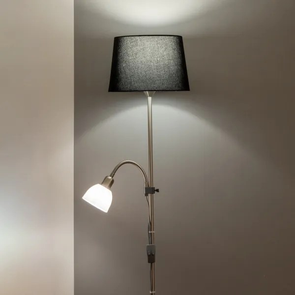 BRILAGI - Állólámpa CERIA 1xE27/100W/230V + 1xE14/25W matt króm/fekete