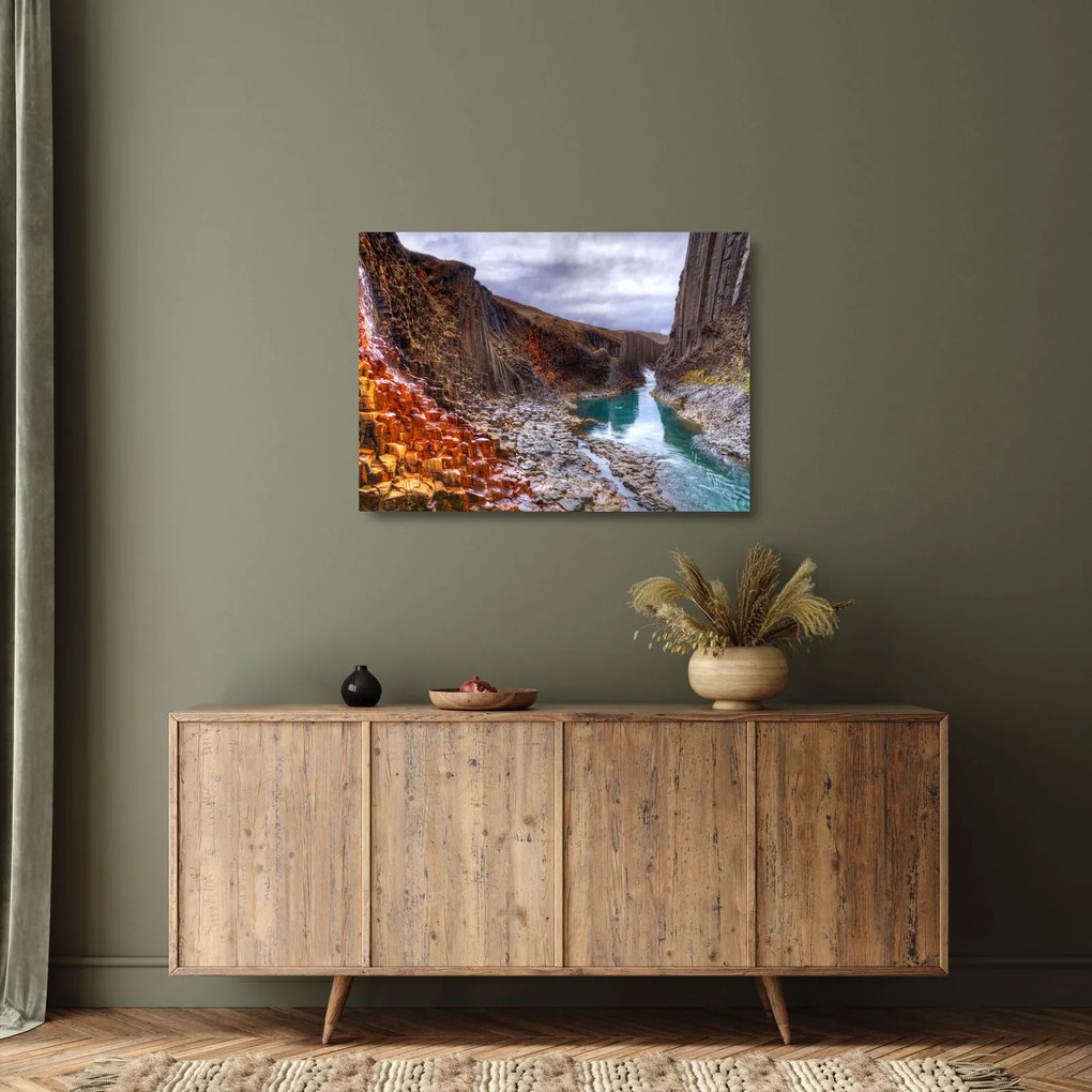 Üveg kép - Studlagil kanyon (70x50 cm)