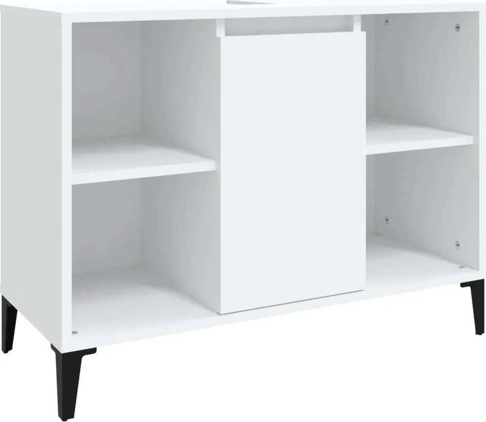vidaXL fehér szerelt fa mosdószekrény 80 x 33 x 60 cm