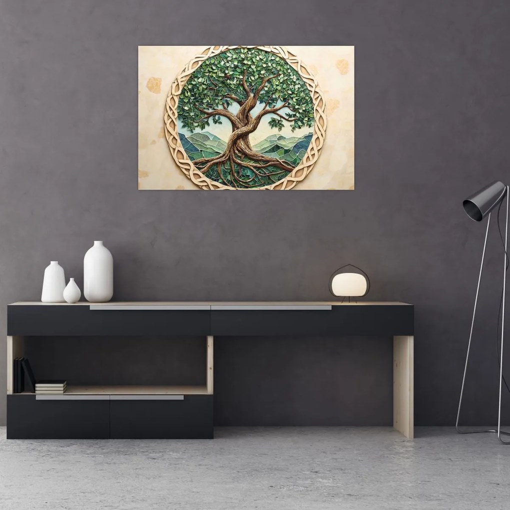 Kép – Fonott életfa (90x60 cm)