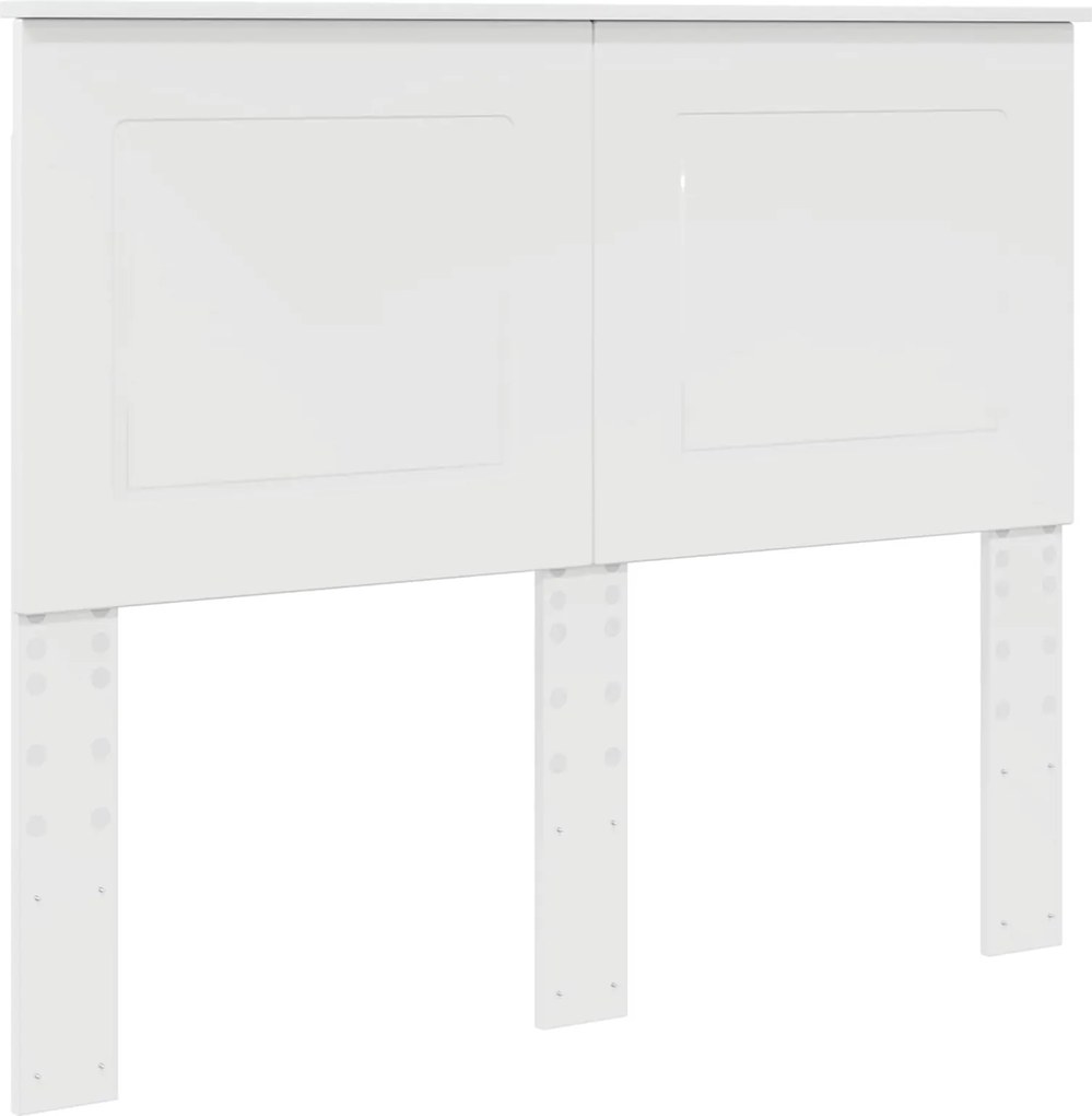 vidaXL Fejtámla Fényes Fehér 120 cm Faanyag