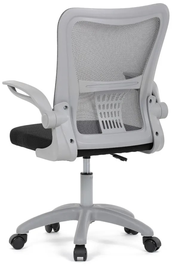 Scaun de birou pivotant gri cu cotieră reglabilă KA-K2008