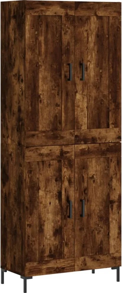 vidaXL füstös tölgy színű szerelt fa magasszekrény 69,5 x 34 x 180 cm