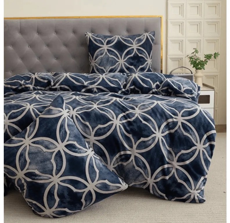 Mikroplüss ágyneműhuzat POLARA kék Ágyneműhuzat mérete: 70 x 80 cm | 140 x 200 cm