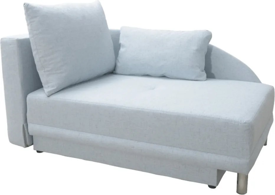 Kanapé ágyfunkcióval, világoskék anyag, balos kivitel, LAUREL