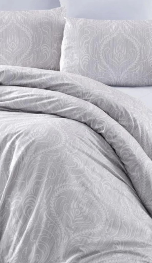 Elegante szürke pamut ágyneműhuzat TiaHome - 1x Párna 90x70cm, 1x Paplan 140x200cm