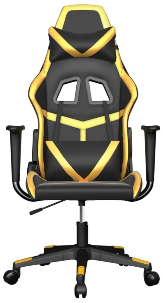 vidaXL fekete és aranyszínű műbőr masszázsjátékszék