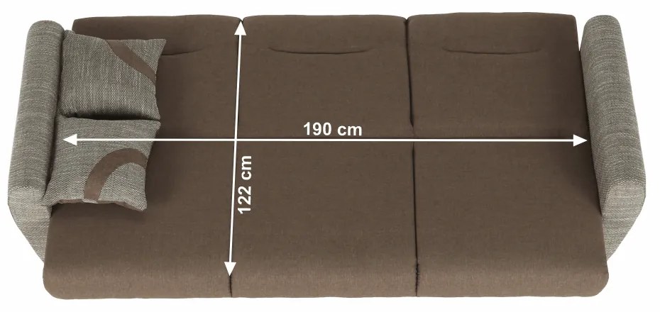 Zondo Háromszemélyes kanapé Miriel barna. 772467