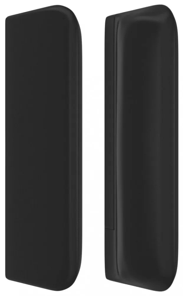 fekete műbőr szárnyas fejtámla 93x16x78/88 cm