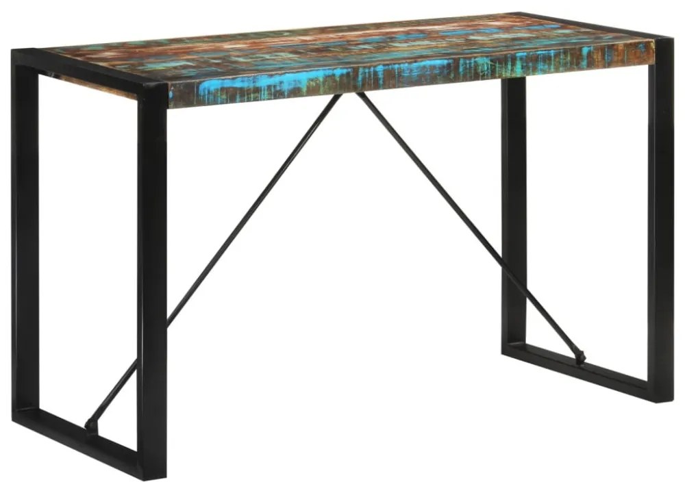 tömör újrahasznosított fa étkezőasztal 120 x 55 x 76 cm