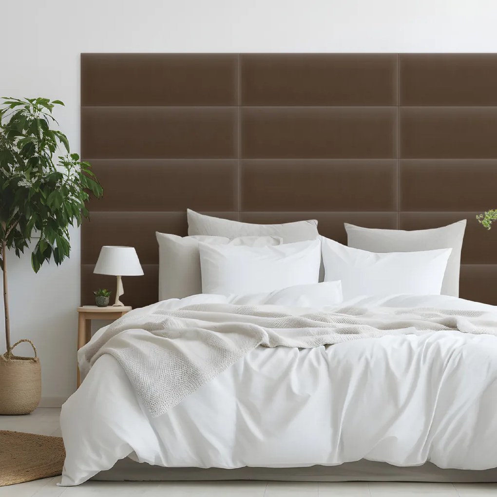 Bársony kárpitozott panel - Téglalap - 60x20cm Szín: Bézs