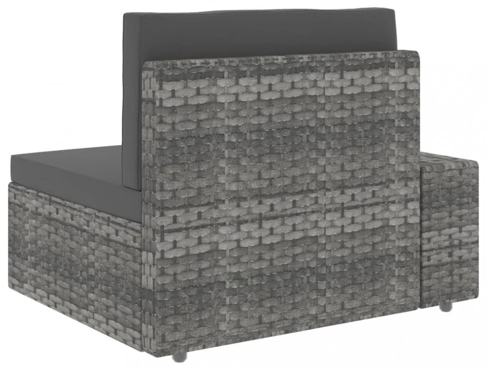 9 részes szürke polyrattan kerti ülőgarnitúra