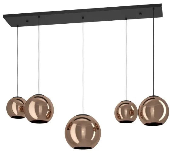 Eglo 390388 - Csillár zsinóron CORDOBA 5xE27/40W/230V réz