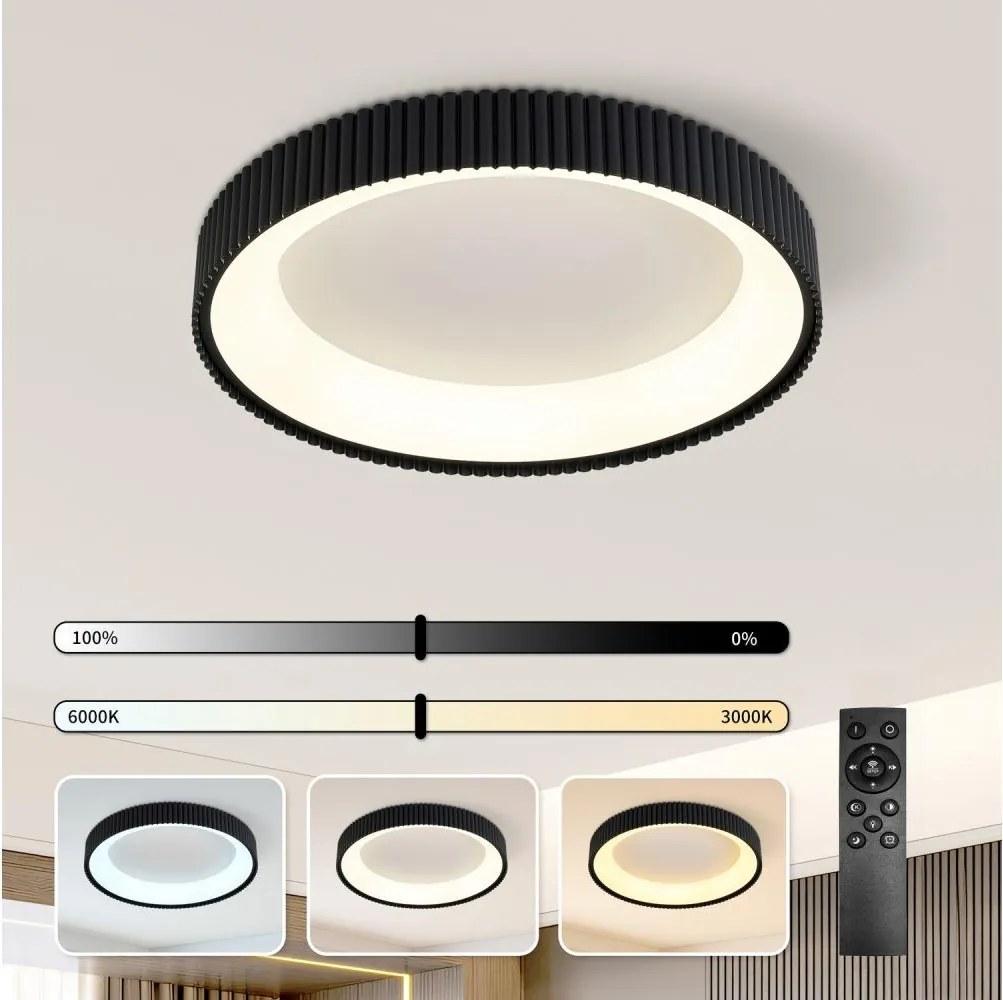 BRILAGI - LED dimmelhető mennyezeti lámpatest FALCON MODERN LED/54W/230V 60 cm fekete + távirányító
