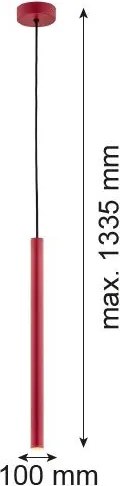 ARGON 8331 RIO Hengeres Függesztett Lámpa Piros LED IP20