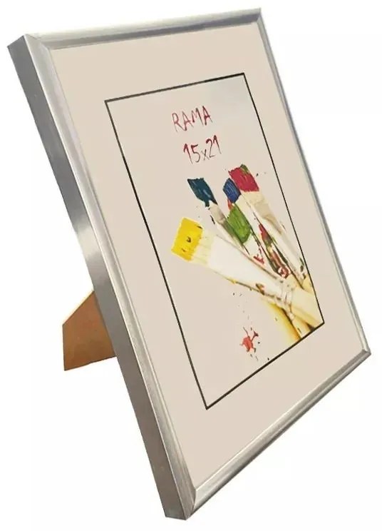 Lottie képkeret, klasszikus design, 15x21-es méret, ezüst színű