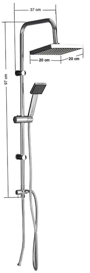 Olca zuhanyszett csaptelep nélkül