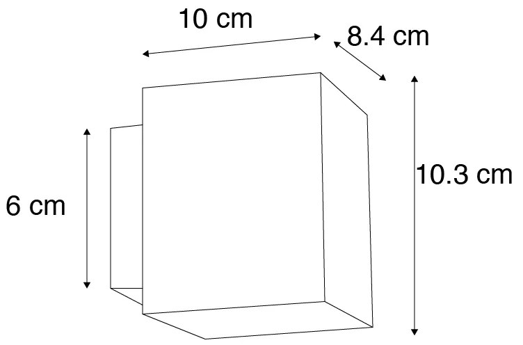 Fali lámpa fehér négyzet - Sola