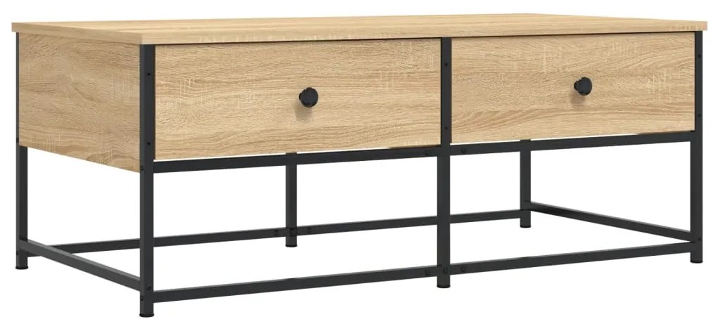 Sonoma tölgy színű szerelt fa dohányzóasztal 100 x 51 x 40 cm