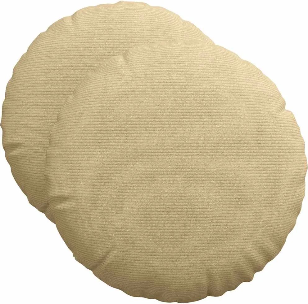 vidaXL Ülőpárnák 2 pcs Szürke zöld Ø 50 cm Bársonyos szövet