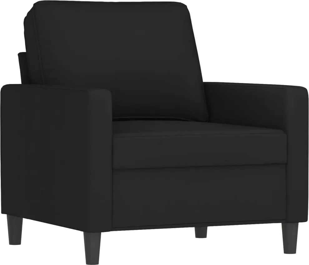 vidaXL fekete bársony kanapéfotel 60 cm