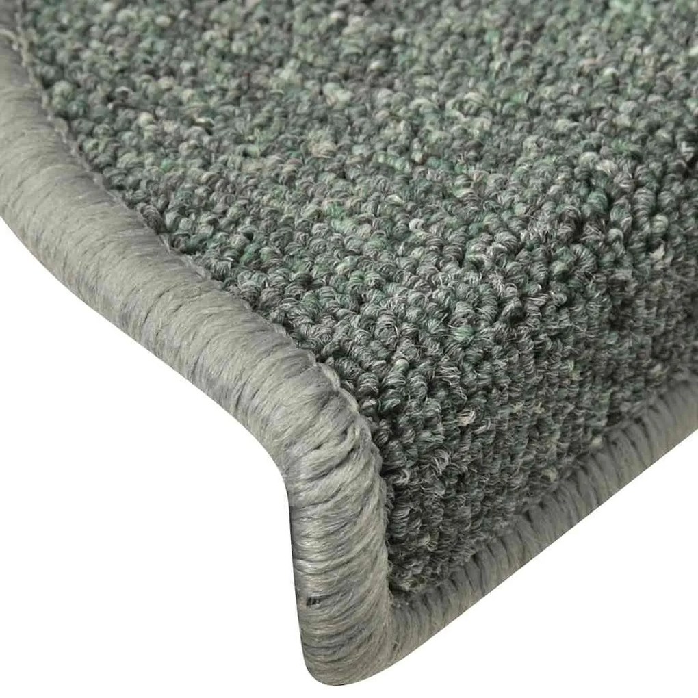 30 db sötétzöld félkör alakú lépcsőszőnyeg 56 x 17 x 3 cm
