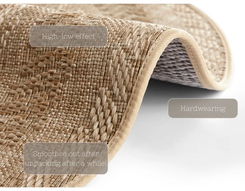 Almendro bézs kültéri szőnyeg, Ø 160 cm - NORTHRUGS