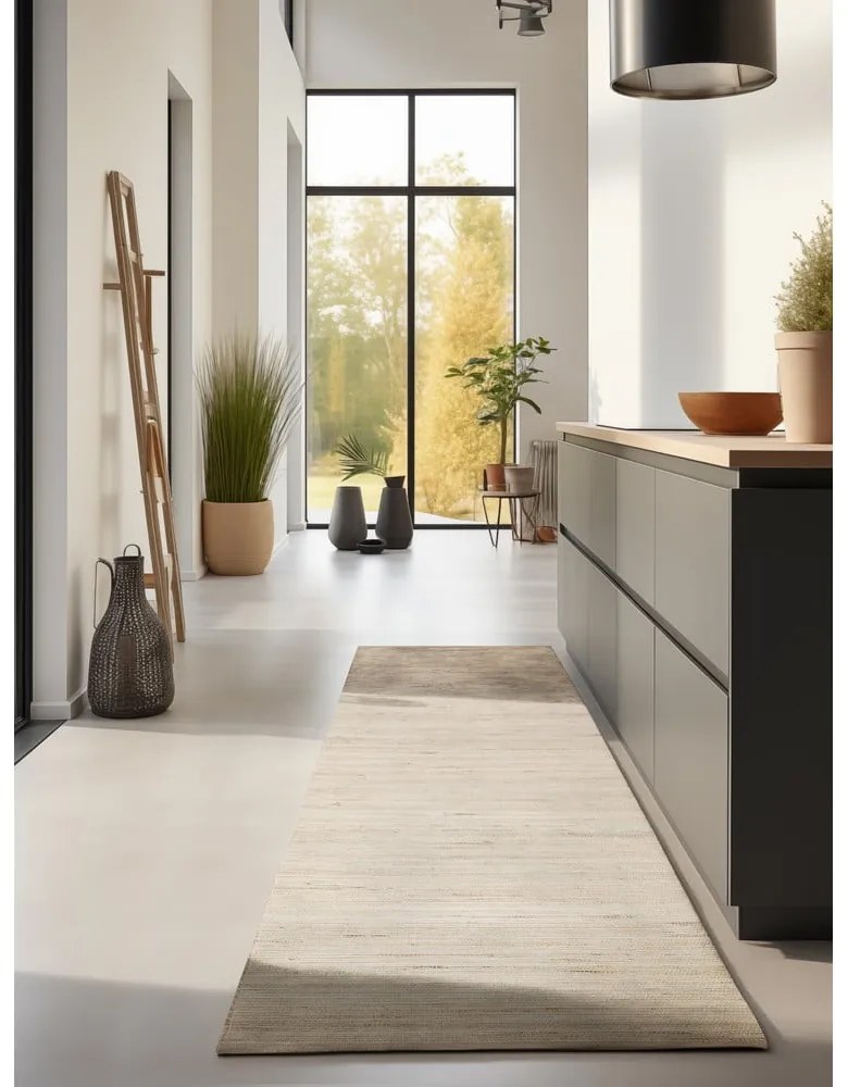Bézs kétoldalas-kézi szövésű jutakeverék futószőnyeg 80x200 cm Handloom – Hanse Home