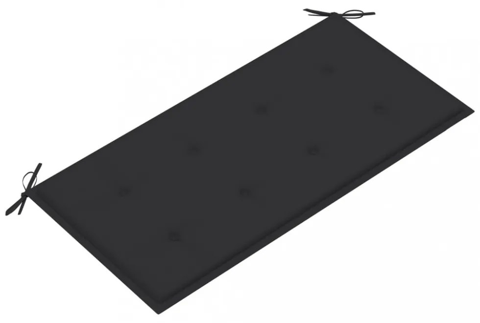 tömör tíkfa kerti pad antracitszürke párnával 112 cm