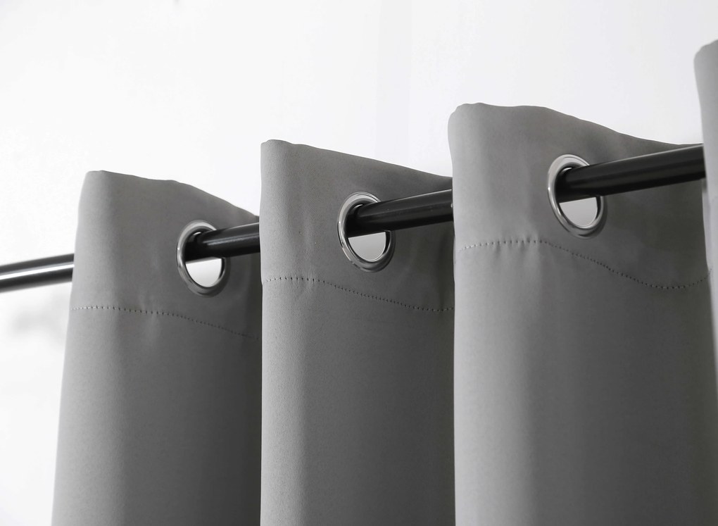 OXFORD LIGHT világosszürke függöny 140x250 cm Felfüggesztés: Hullámos sínszalag