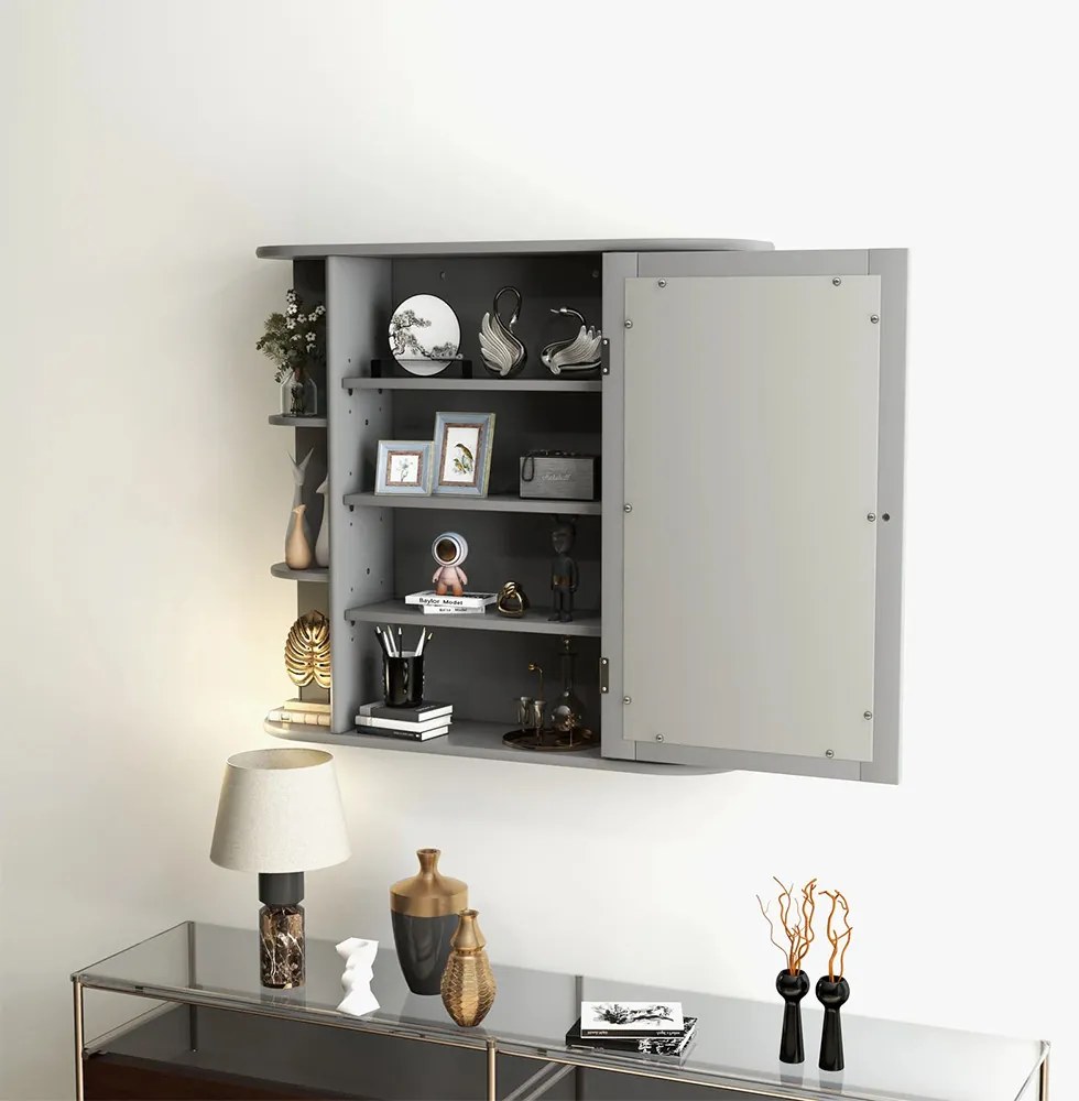 Fürdőszobai szekrény, szürke