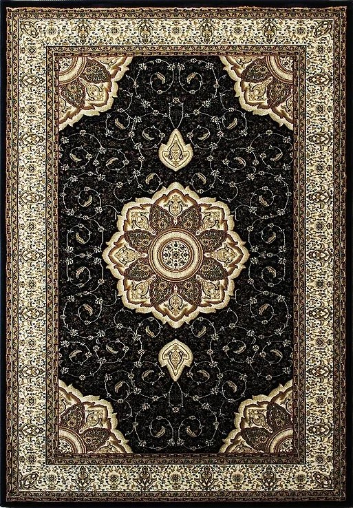 Szőnyeg 300x400 Fekete Klasszikus Nappali Dolgozószoba Szőtt Vastag Hagyományos