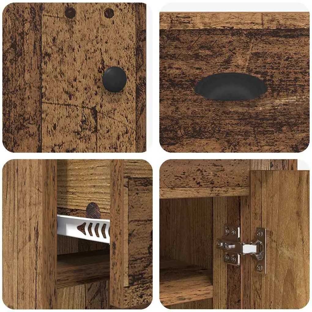 Magasfiú fiókkal Öreg fa 70 x 35,5 x 67,5 cm Faanyag