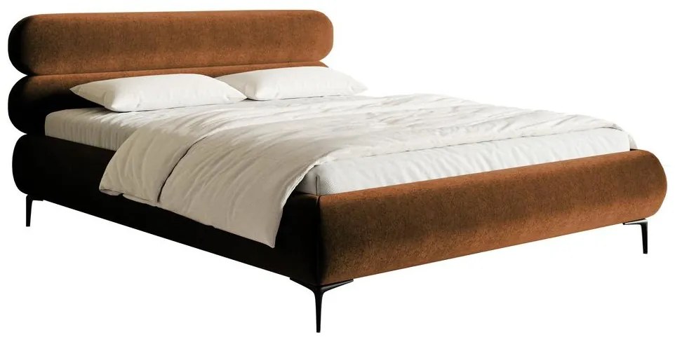 Franciaágy 180 cm Rirri 180 (ágyráccsal) (tárolóhellyel) (réz + piros). 1099880