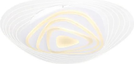 Globo 48546SH Mennyezeti lámpa fehér és átlátszó akril búra, Google Assistant+Alexa, memória, éjszakai fény, színhőmérséklet és , fényerő-szabályzás, Ø:500, H:65, LED 40W 230V, 300-3300lm, színhőmérsékletváltós 3000-6500K