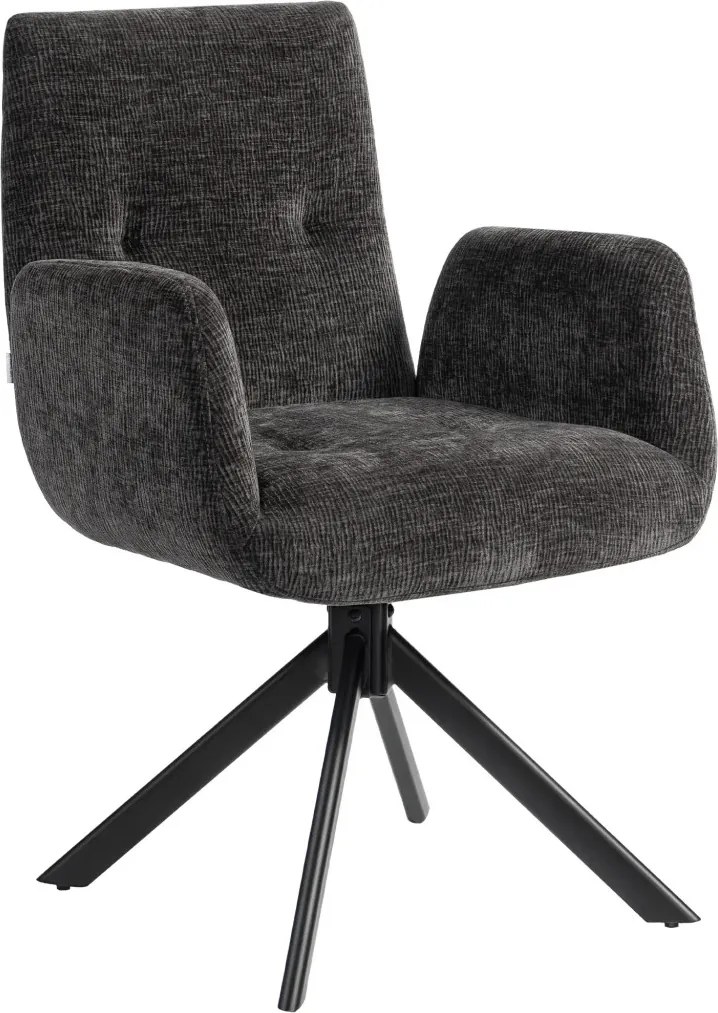 HOMCOM Kárpitozott fotel, kiegészítő fotel, modern dizájn, 60 x 61 x 88 cm, fekete