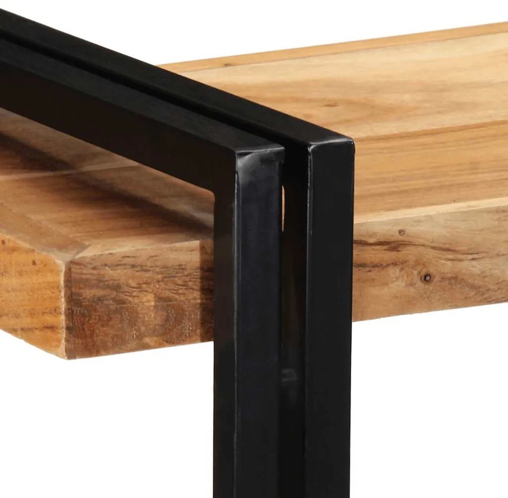 fali polc 110x33x45 cm tömör fa akácfa