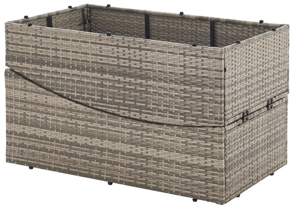 Juskys Lamia kerti rattan napozóágy - szürke