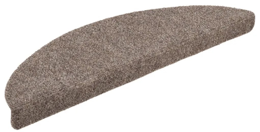 10 db öntapadós lépcsőszőnyeg 56 x 17 x 3 cm bézs félkör alakú
