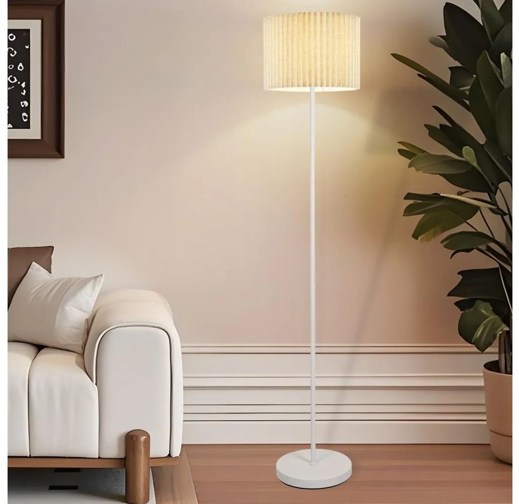 Brilagi - Állólámpa NORDIC WAVE 1xE27/15W/230V lenvászon/fehér