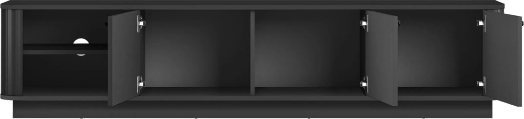 Vesper 3D TV-szekrény 187 cm talapzaton - fekete / fekete fogantyúk