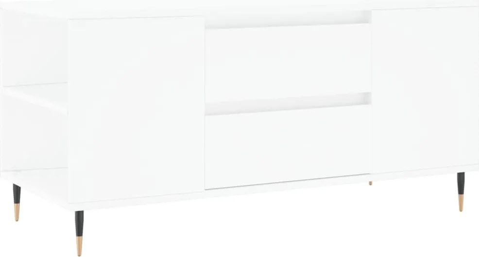 vidaXL fehér szerelt fa dohányzóasztal 102x44,5x50 cm