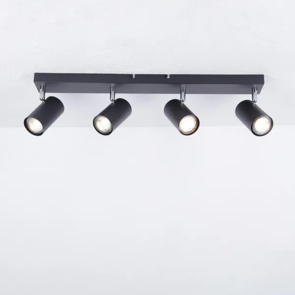 Globo 57911-4B - ROBBY 4xGU10/35W/230V fekete spotlámpa