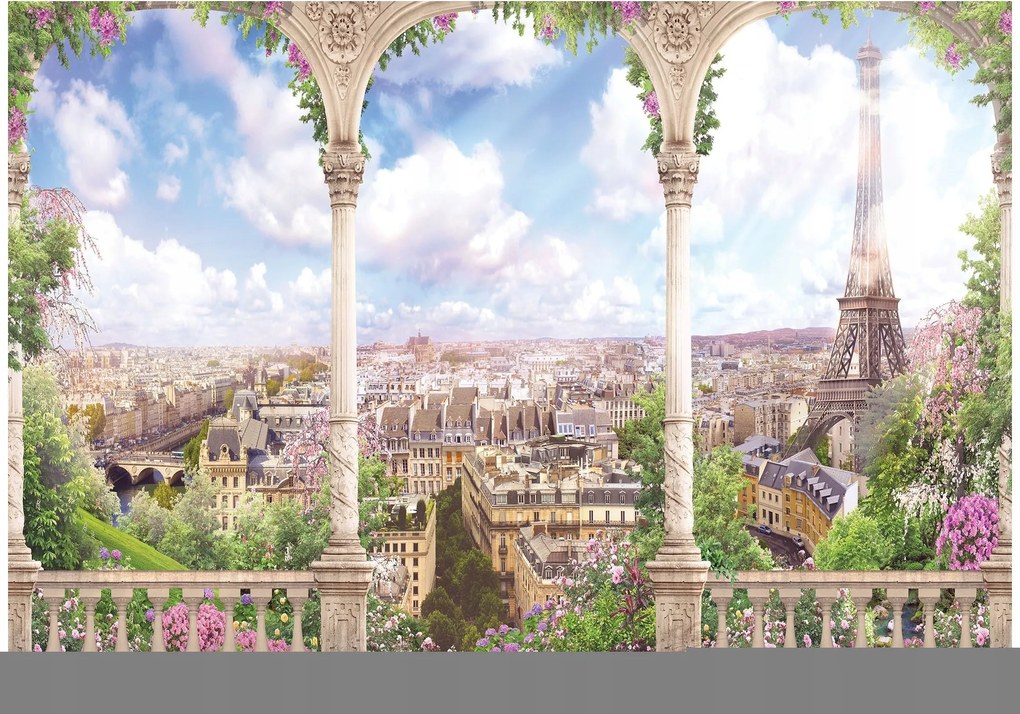 Fotótapéta kilátás az ablakból város fotótapéta 368 x