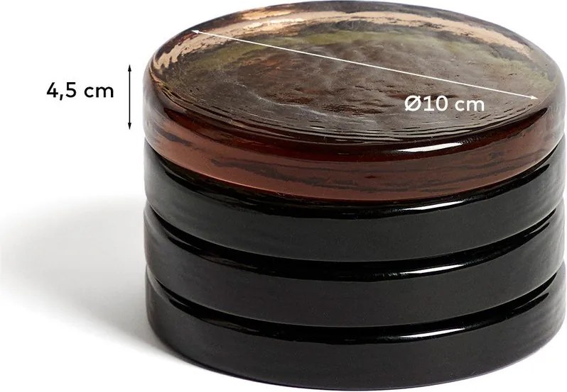 Üveg poháralátét szett 4 db-os Obila – Kave Home