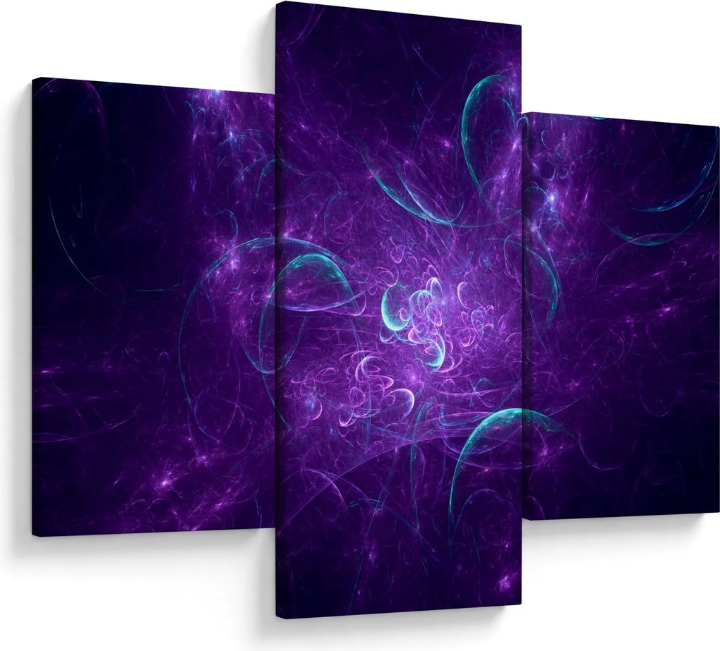 Modern kék absztrakció képe (90x60 cm)