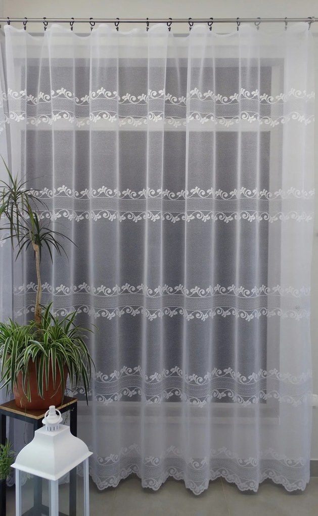 Mg Függöny 349511A Fehér Ezüst 420x250 kész Bt Akció