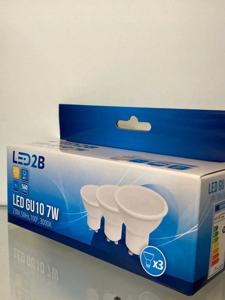 3x Halogén Led izzó GU10 7W meleg 560lm