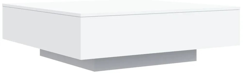 Fehér dohányzóasztal LED-lámpákkal 100 x 100 x 31 cm