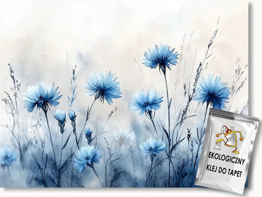 Fotótapéta Flizelina Természet Rét Mező Virágok Búzavirág Őszirózsa 150x105 ragasztó